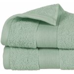 Lot de 2 serviettes de toilette en coton vert céladon tissu éponge 50 x 90 cm atmosphera Lot de 2 serviettes de toilette en coton vert céladon tissu éponge 50 x 90 cm atmosphera