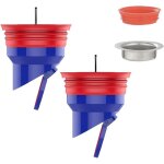 Lot de 2 siphons de sol de douche anti - odeurs, en silicone, avec dispositif anti - retour