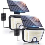 Lot de 2 solaire exterieur mouvement detecteur lampe, 155 led eclairage lumiere ext�rieur, solaire de ...