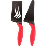Lot de 2 spatules  pizza ergonomiques en acier inoxydable pour hamburgers