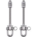 Lot de 2 supports de balanoire robustes, boulons de balanoire m10 x 9 pouces, pour poutres en bois ...