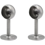 Fitags - lot de 2 supports de barre de rideau de douche en acier inoxydable avec 6 vis de plafond
