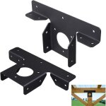 Lot de 2 supports d'extension d'angle en m�tal robuste pour pergola, pinces en t � 3 voies pour poteaux ...
