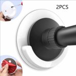 Lot de 2 supports de fixation pour tringle de rideau de douche, 8 cm de diam�tre universel en acrylique ...