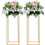 Lot de 2 supports fleurs de mariage, 28 x 28 x 60 cm fleurs centres de table réception décorations présentoirs ... Lot de 2 supports fleurs de mariage, 28 x 28 x 60 cm fleurs centres de table réception décorations présentoirs ...