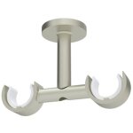 Lot de 2 supports plafond nickel satiné pour installation double ? ø 28 mm ? pour tringles et barres ... Lot de 2 supports plafond nickel satiné pour installation double ? ø 28 mm ? pour tringles et barres ...