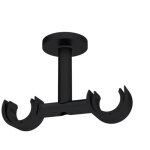 Roxolid - lot de 2 supports plafond noirs pour installation double ? ø 28 mm ? pour tringles et barres ... Roxolid - lot de 2 supports plafond noirs pour installation double ? ø 28 mm ? pour tringles et barres ...