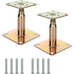 Lot de 2 supports de poteau surlevs galvaniss rglables de 100  150 mm, support de toit robuste pour ...