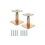 Laoa ? lot de 2 supports de poteau galvanis�s r�glables 100 - 150 mm ? acier galvanis� durable ? pour ...