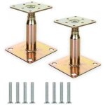 Lot de 2 supports de poteau surlevs galvaniss rglables de 100  150 mm, support de toit robuste pour ...