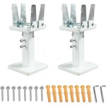 Lot de 2 support radiateur, kit de pieds de radiateur � montage au sol 14 - 21 cm ajustable support radiateur ...