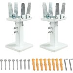 Lot de 2 support radiateur, kit de pieds de radiateur � montage au sol 14 - 21 cm ajustable support radiateur ...
