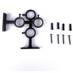 Sollbry - lot de 2 supports de tringle  rideaux double crochets pour tringle  rideaux de salon, chambre ...