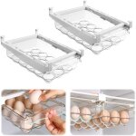 Lot de 2 supports � ?ufs pour r�frig�rateur - pour jusqu'� 21 ?ufs - grand type de tiroir - r�cipient ...