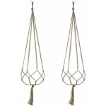 Lot de 2 suspension plante pour pot de fleurs cache - pots suspension en corde suspension plante macram� ...
