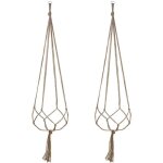 Lot de 2 suspension plante pour pot de fleurs cache - pots suspension en corde suspension plante porte ... Lot de 2 suspension plante pour pot de fleurs cache - pots suspension en corde suspension plante porte ...