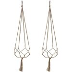 Lot de 2 suspension plante pour pot de fleurs cache - pots suspension en corde suspension plante porte ...