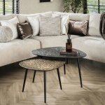 M&s - lot de 2 tables basses en métal bronze et argenté M&s - lot de 2 tables basses en métal bronze et argenté