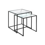 Lot de 2 tables gigognes park 49cm noir Lot de 2 tables gigognes park 49cm noir