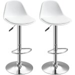 Lot de 2 tabourets de bar appolon blancs