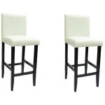 Lot de 2 tabourets de bar?chaise de bar blanc similicuir cfw942297