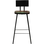 Lot de 2 tabourets de bar?chaise de bar bois massif de r�cup�ration cfw420904