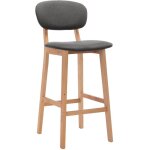 Lot de 2 tabourets de bar?chaise de bar gris fonc� tissu cfw432871