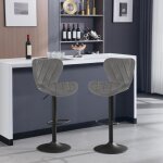 Woltu - lot de 2 tabouret de bar, tabouret de cuisine  hauteur rglable, chaise de bar pivotante en ...