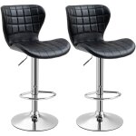 Homcom - lot de 2 tabourets de bar design contemporain hauteur d'assise réglable 59 - 81 cm pivotant ... Homcom - lot de 2 tabourets de bar design contemporain hauteur d'assise réglable 59 - 81 cm pivotant ...