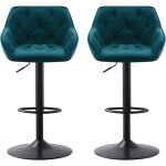 Jymtom - lot de 2 tabourets de bar modernes pivotants 360� et r�glables en hauteur - haussiers avec m�canisme ...