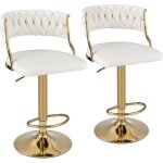 Relax4life - lot de 2 tabouret bar rotatif  360 , hauteur d'assise rglable 60 - 82 cm, chaise haute ...
