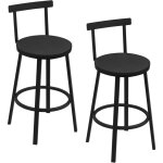 Woltu - lot de 2 tabouret de bar tabouret haut avec repose - pieds et dossier, cadre en métal et siège ... Woltu - lot de 2 tabouret de bar tabouret haut avec repose - pieds et dossier, cadre en métal et siège ...