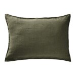 Lot de 2 taies d'oreillers 50 x 70 cm en lin lav� vert - luisa