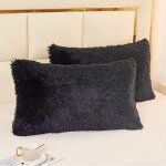 Lot de 2 taies d'oreiller de 50 x 70 cm - en peluche - tr�s doux - pour canap�, d�coration de jardin, ...