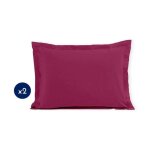 Lot de 2 taies d'oreiller - lovely home - lh71603 - 50 x 70 cm - fuchsia