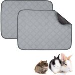 Lot de 2 tapis de cage pour cochon d'inde ulisem, imperm�ables, antid�rapants, lavables, en polaire, ...
