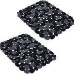 Lot de 2 tapis gouttoir de protection pour cuisine et salle de bain - en acier inoxydable - pratique ...