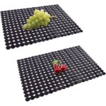 Lot de 2 tapis d'�vier de cuisine pour �viers en acier inoxydable / c�ramique, protections �cologiques ...