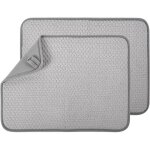 Lot de 2 tapis de s�chage rapide en microfibre pour �vier de salle de bain et comptoir de cuisine