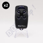 Lot de 2 t�l�commandes nice flo4rs - 4 canaux 433. 92 mhz - compatible r�cepteurs flox2r / floxi2r / ...