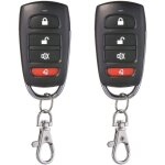 Lot de 2 t�l�commandes porte - cl�s universelles de clonage de porte de garage 433 mhz cloner 4 boutons ...