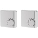 Lot de 2 thermostats mécaniques 5°c à 30°c - blanc - otio Lot de 2 thermostats mécaniques 5°c à 30°c - blanc - otio
