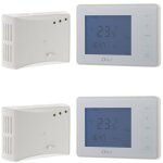 Lot de 2 thermostats programmables sans fil - blanc - otio Lot de 2 thermostats programmables sans fil - blanc - otio