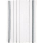 Lot de 2 torchons ray� gris 50 x 70 cm