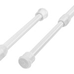 Lot de 2 tringles � rideaux r�glables, r�tractables sans per�age, adapt�es aux fen�tres, armoires, douches, ...