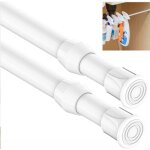 Lot de 2 tringles  rideaux rtractables, sans perage, tringles rtractables pour portes et fentres ...