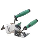 Lot de 2 truelles d'angle en acier inoxydable 80 x 60 mm - truelle d'angle int�rieure et ext�rieure en ...