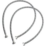 Lot de 2 , tuyau de raccordement flexible , 1000mm , 1 / 2  femelle / femelle , robinet mitigeur sanitaire ...