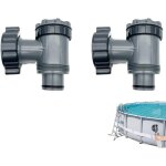 Lot de 2 vannes d'arrt pour piscine in - tex - vanne  piston pour piscine hors sol - vanne de remplacement ...
