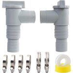 Lot de 2 vanne d'entretien / d'arrt pour piscine avec raccord de tuyau de 32 / 38mm, robinets d'arrt ...